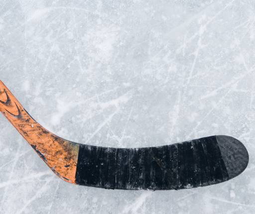 bâton, hockey, glace, blanc, noir Volkovairina