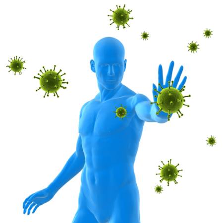 le virus de l'immunité, bleu, homme, les malades, les bactéries, vert Sebastian Kaulitzki - Dreamstime