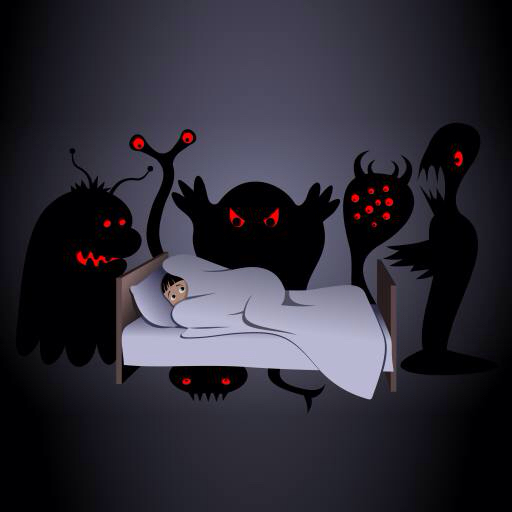 halloween, lit, monstre, monstres, nuit, effrayant Aidarseineshev