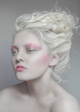 maquillage, rose, cheveux, blonds, femme Flexflex - Dreamstime