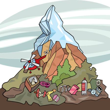 montagne, la glace, les déchets, chopper Igor Zakowski - Dreamstime