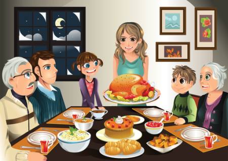le dîner, dinde, famille, femme, fille, repas Artisticco Llc - Dreamstime