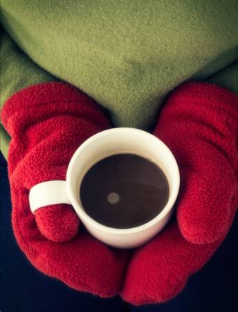 café, café, les mains, rouges, gants, vert Edward Fielding - Dreamstime