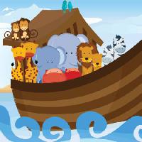 Pixwords L`image avec bateau, noé, l'eau, les animaux, la mer Artisticco Llc - Dreamstime