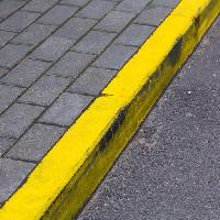 jaune, route, trottoir, briques, asphalte Rtsubin