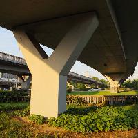 pont, vert, voitures, route, fleurs, voiture Sang Lei (Sleiselei)