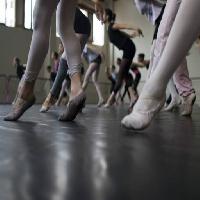 pieds, danseur, danseurs, pratique, les femmes, les pieds, le plancher Goodlux