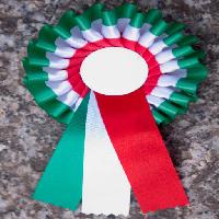 ruban, drapeau, les couleurs, le marbre, vert, blanc, rouge, rond Massimiliano Ferrarini (Maxferrarini)