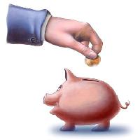 Pixwords L`image avec de l'argent, la main, le porc, animal, banque Andreus - Dreamstime