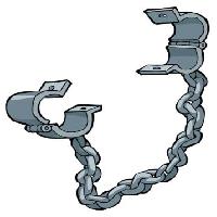 Pixwords L`image avec poignets, chaîne, chaînes, prisonnier Dedmazay - Dreamstime