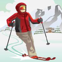 ski, hiver, neige, montagne, station, rouge Artisticco Llc - Dreamstime